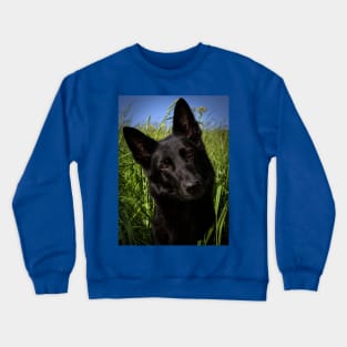 Black german shepherd Crewneck Sweatshirt